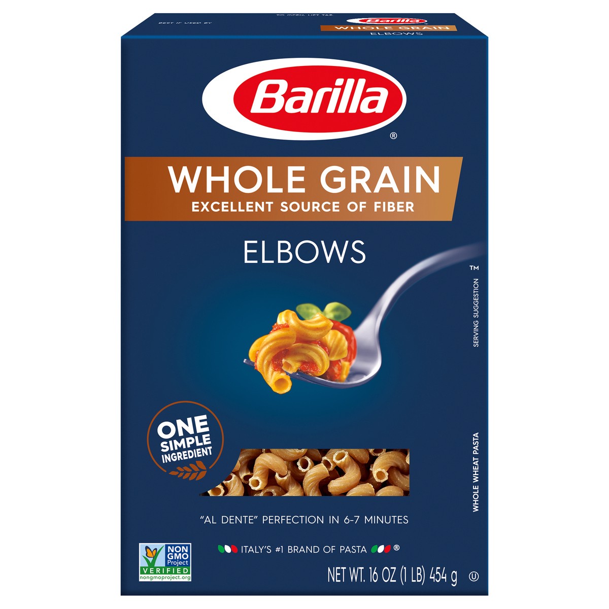 slide 1 of 9, Barilla Whole Grain Elbows Pasta 16 oz. Box, 