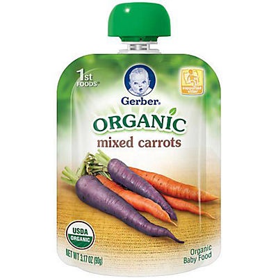 slide 1 of 2, Gerber Organic 1st Foods Mixed Carrots Baby Food, 3.17 oz