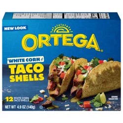 Ortega White Corn Taco Shells, Kosher, 12 count, 4.9 oz
