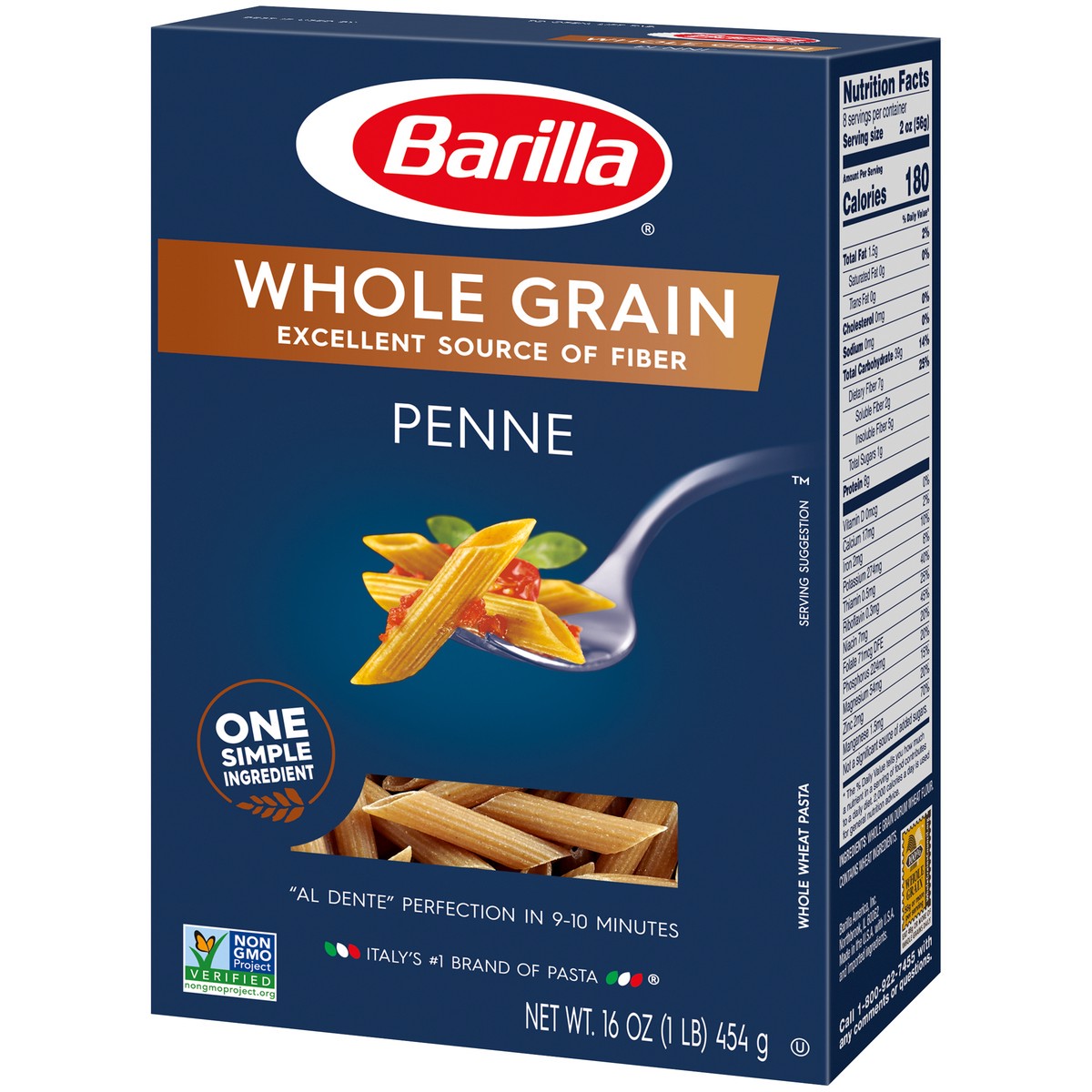 slide 3 of 9, Barilla Whole Grain Penne Pasta 16 oz. Box, 16 oz