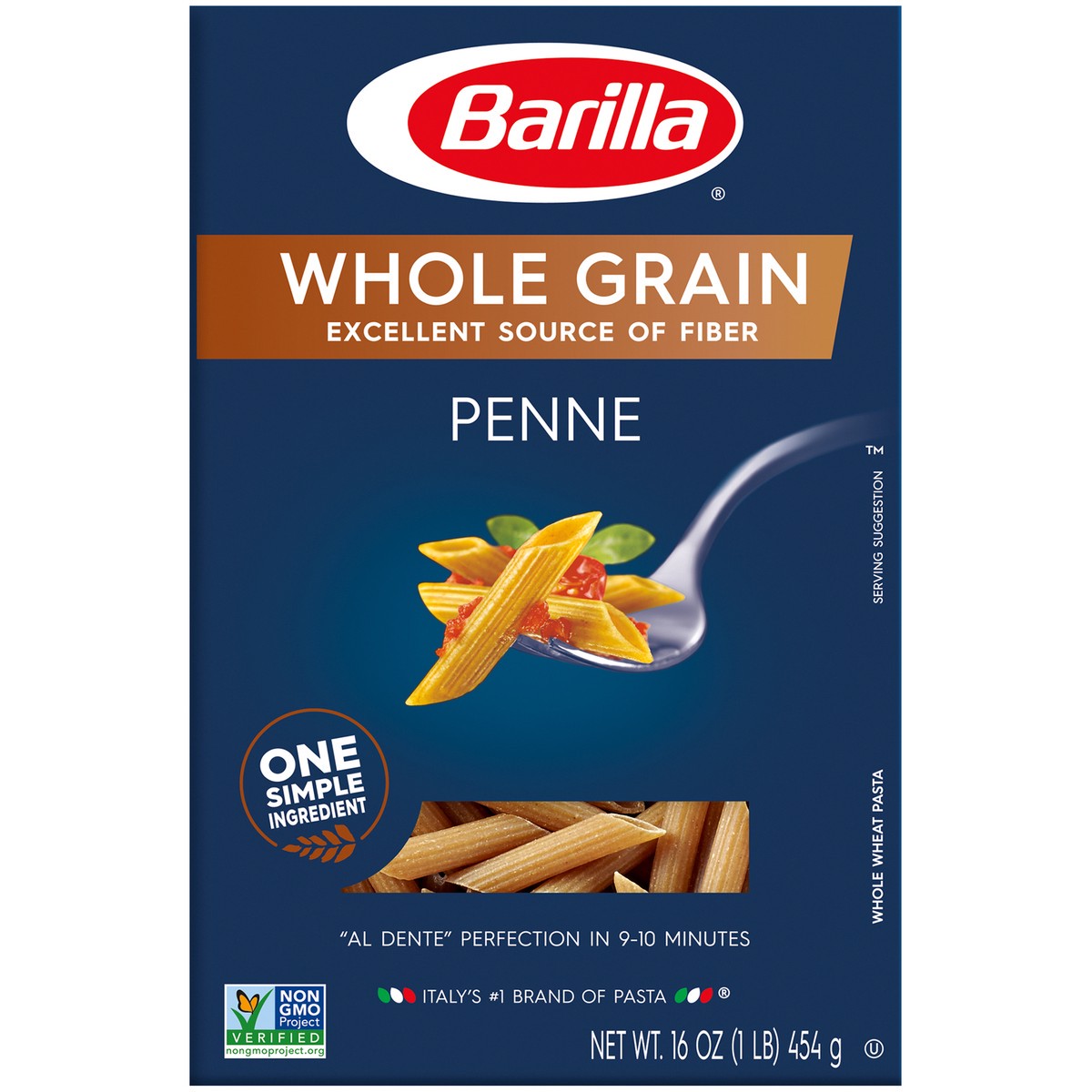 slide 6 of 9, Barilla Whole Grain Penne Pasta 16 oz. Box, 16 oz