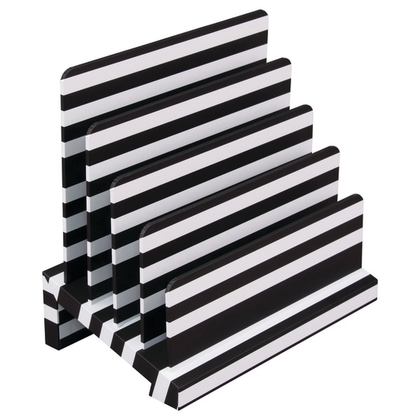 slide 1 of 1, See Jane Work Desktop Sorter, Black Stripe, 1 ct