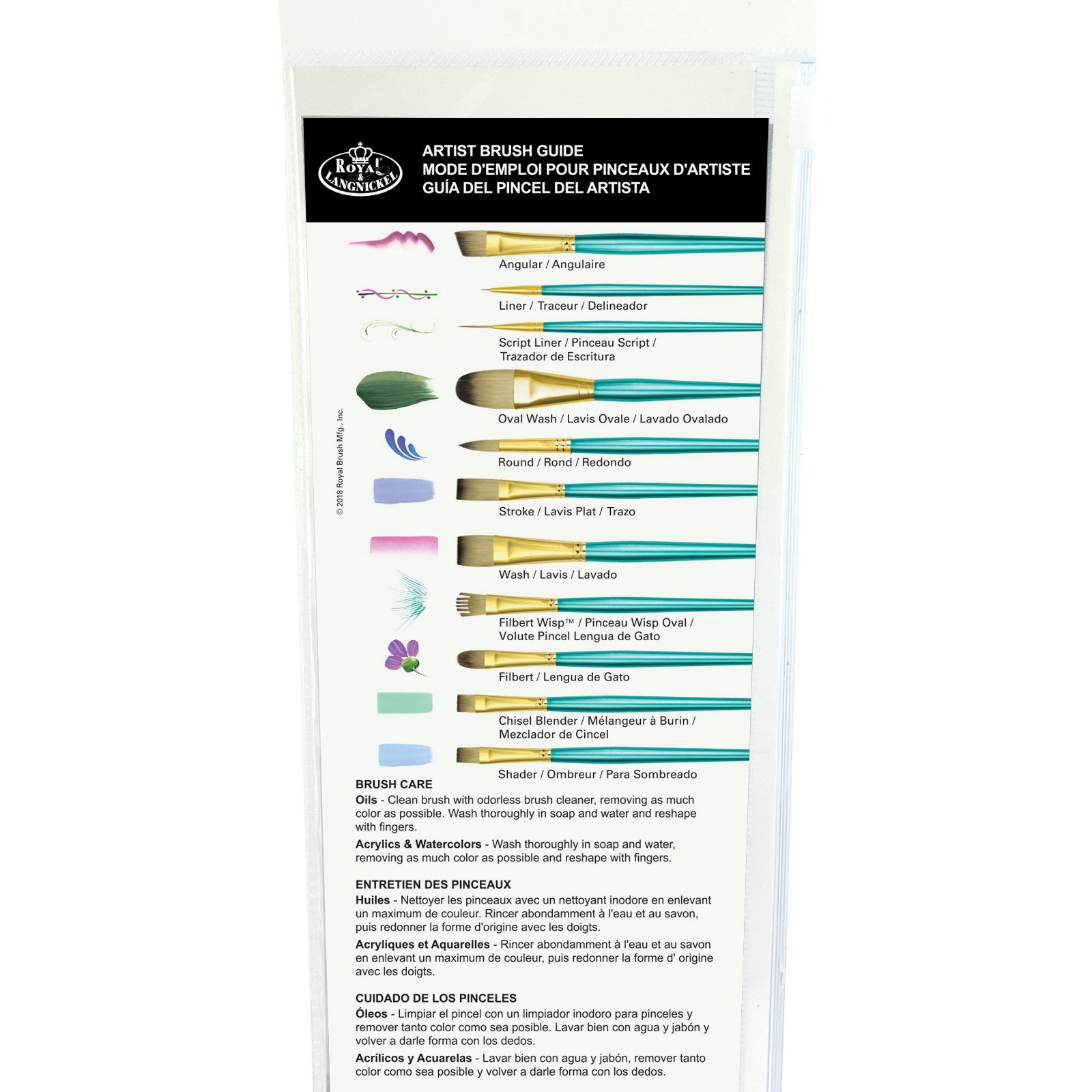 slide 4 of 4, Royal & Langnickel Menta Synthetic Blend Acrylic 5 Piece Brush Set, 5 ct