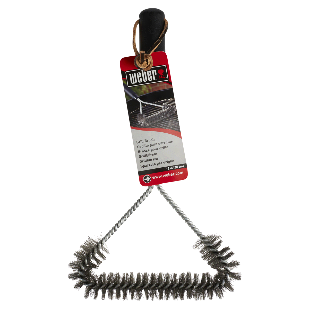 slide 1 of 1, Weber Three-Sided Grill Brush, 12 in