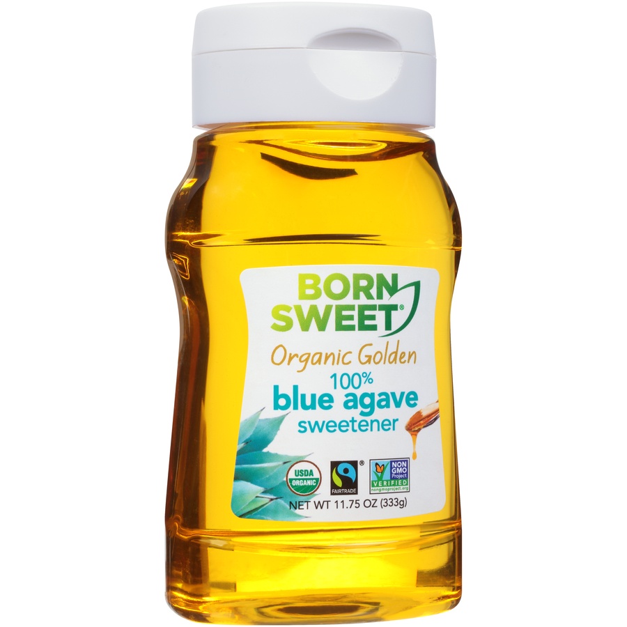 slide 2 of 8, Born Sweet Organic Golden Blue Agave Sweetener, 11.75 oz