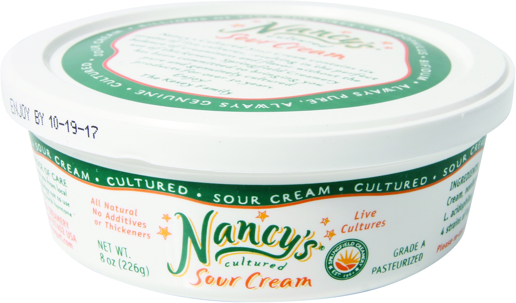 slide 1 of 1, Nancy's Sour Cream, 8 oz