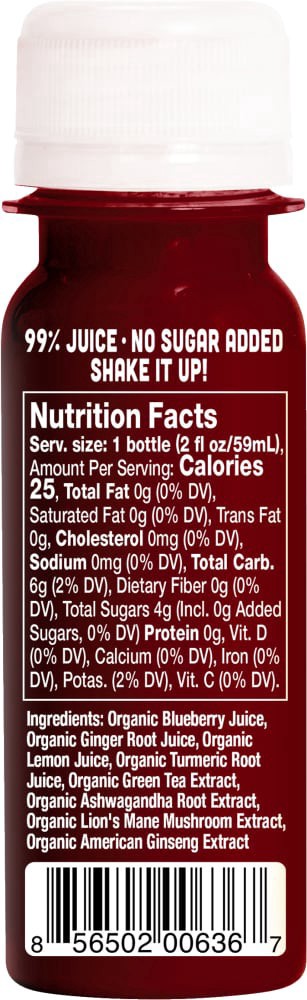 slide 3 of 4, Vive Organic Energy + Immunity Blueberry Ginger Wellness Shot 2 fl oz, 2 oz