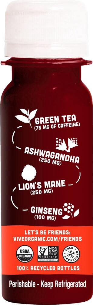 slide 2 of 4, Vive Organic Energy + Immunity Blueberry Ginger Wellness Shot 2 fl oz, 2 oz