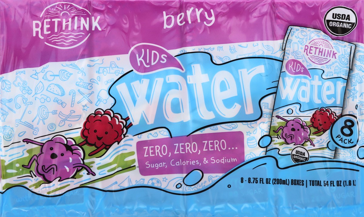 slide 10 of 13, Rethink 8 Pack Kids Berry Water 8 ea, 8 ct