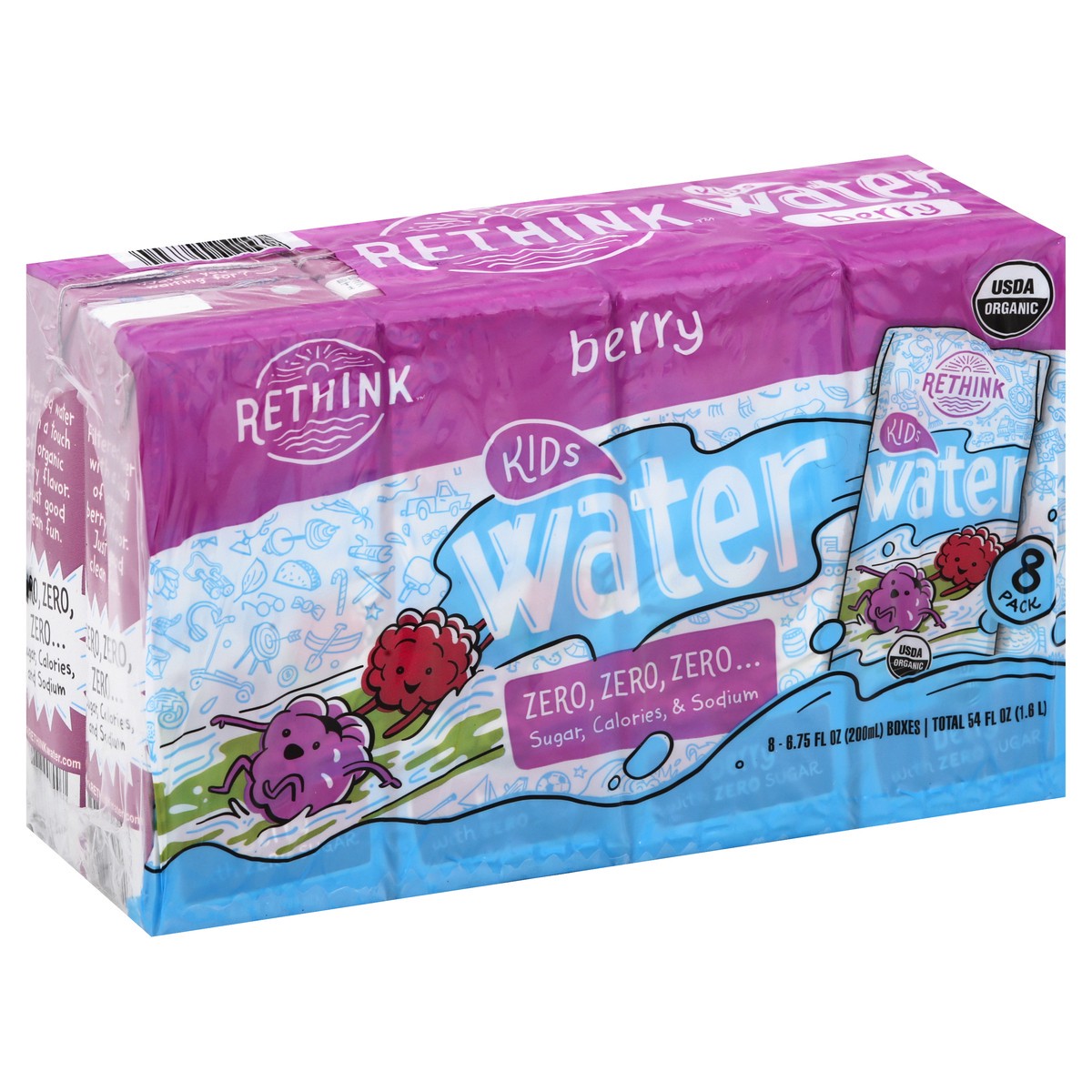 slide 13 of 13, Rethink 8 Pack Kids Berry Water 8 ea, 8 ct