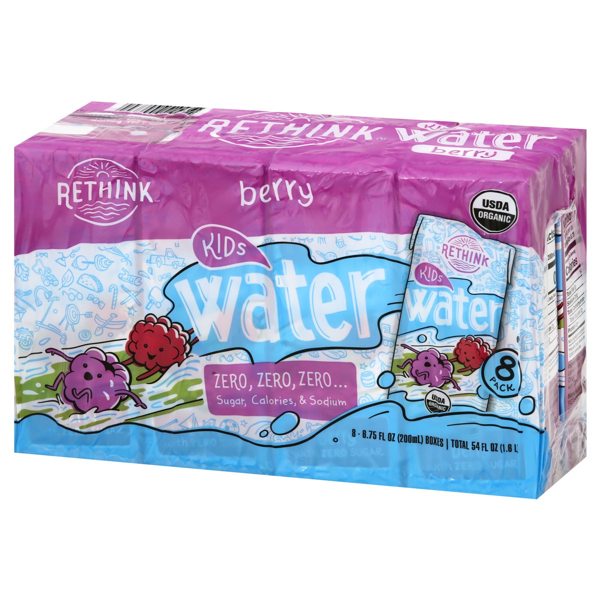 slide 11 of 13, Rethink 8 Pack Kids Berry Water 8 ea, 8 ct