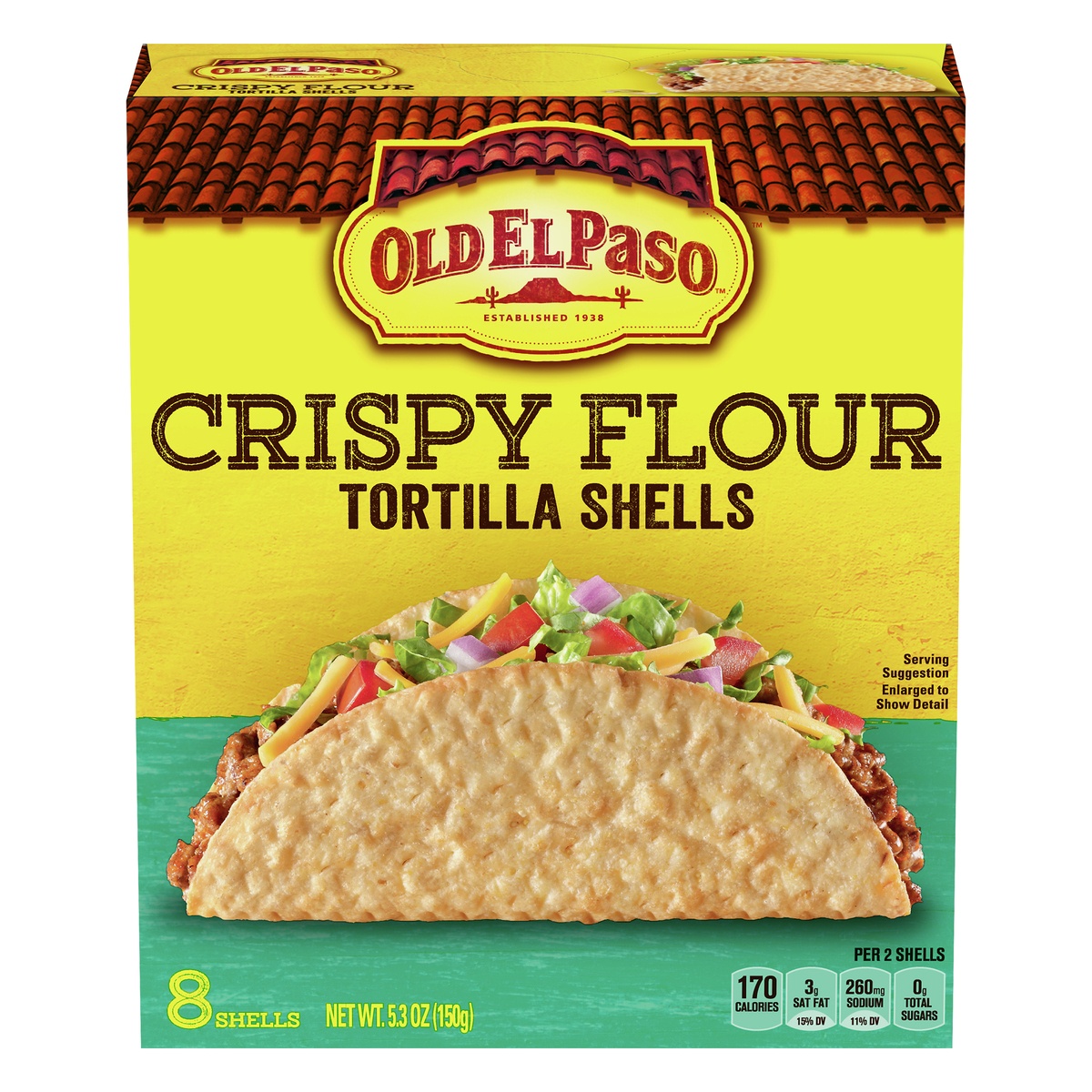 slide 1 of 3, Old El Paso Crispy Flour Tortilla Shells, 8 ct; 5.3 oz