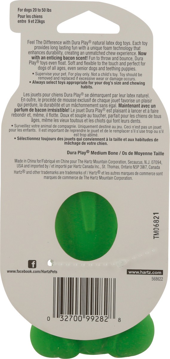 slide 5 of 11, Hartz Dura Play Bacon Scented Dog Toy Medium 1 ea, 1 ct