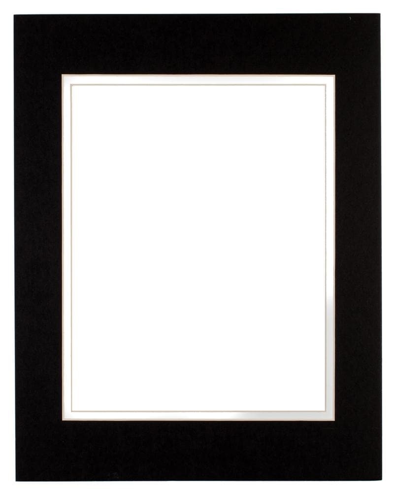 slide 1 of 1, Pinnacle 5 X 7 Picture Frame With 3.5 X 5 Double Mat - Black/White, 1 ct