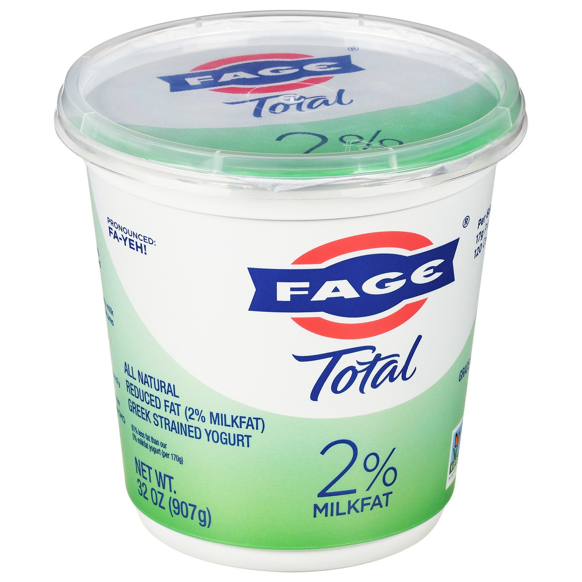 slide 2 of 9, Fage Total Greek Strained Reduced Fat Yogurt 32 oz, 32 oz