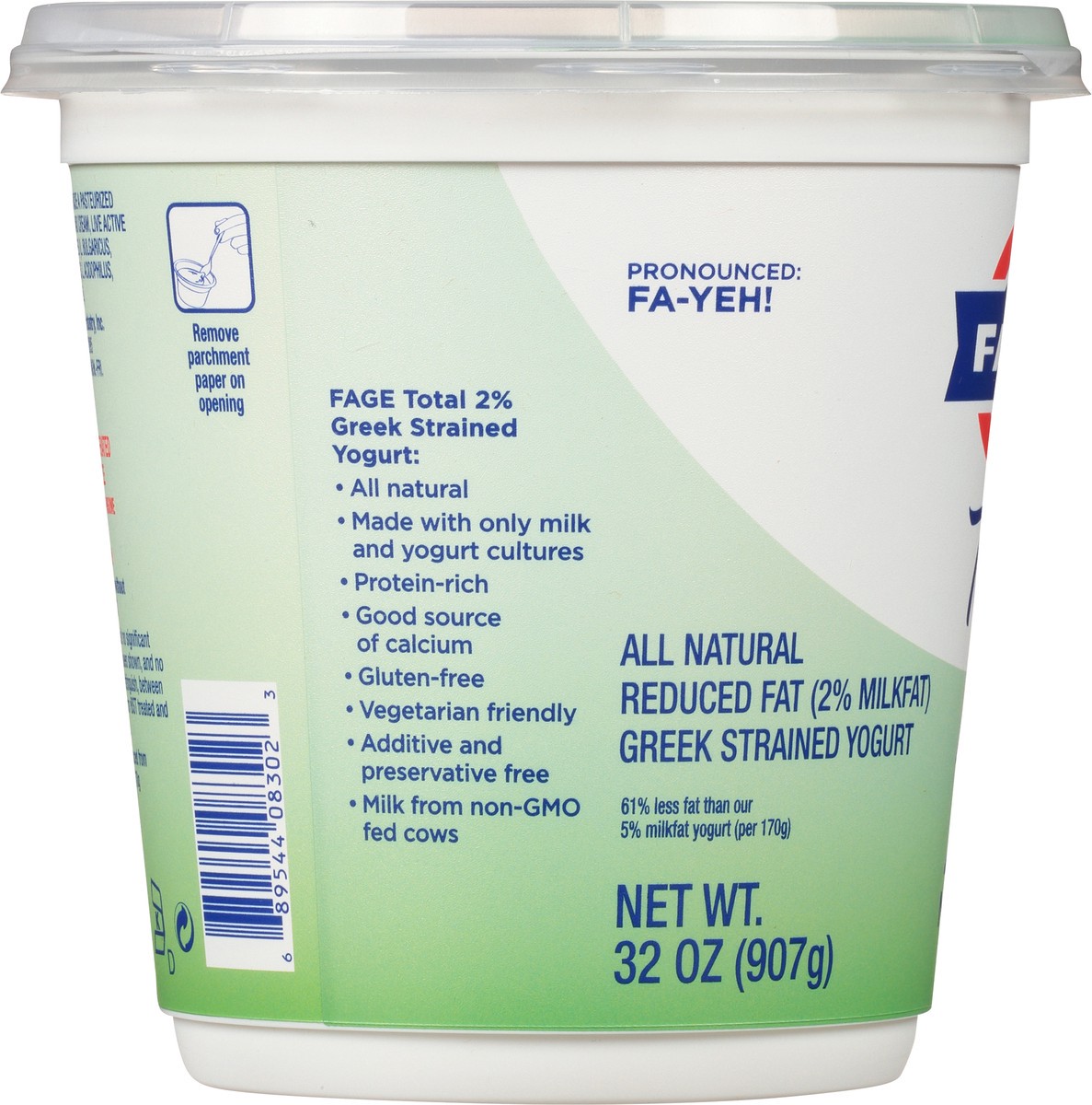 slide 7 of 9, Fage Total Greek Strained Reduced Fat Yogurt 32 oz, 32 oz
