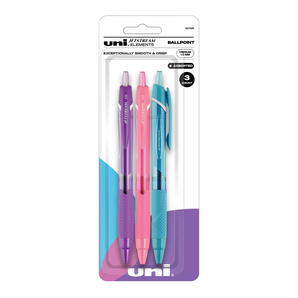 slide 1 of 1, uni-ball Uni-ball Jetstream Elements Fashion Ball Point Pen, 3 ct
