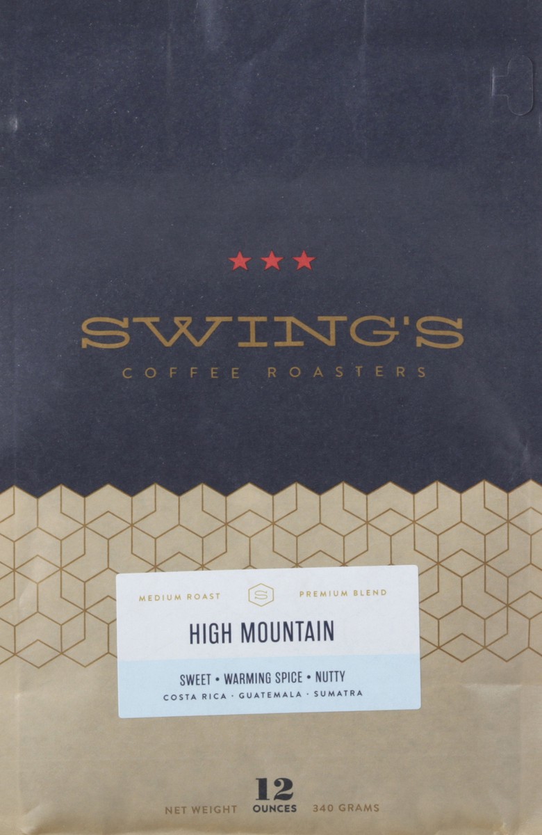 slide 1 of 9, Swing's Coffee Roasters Medium Roast Whole Bean High Mountain Coffee - 12 oz, 12 oz