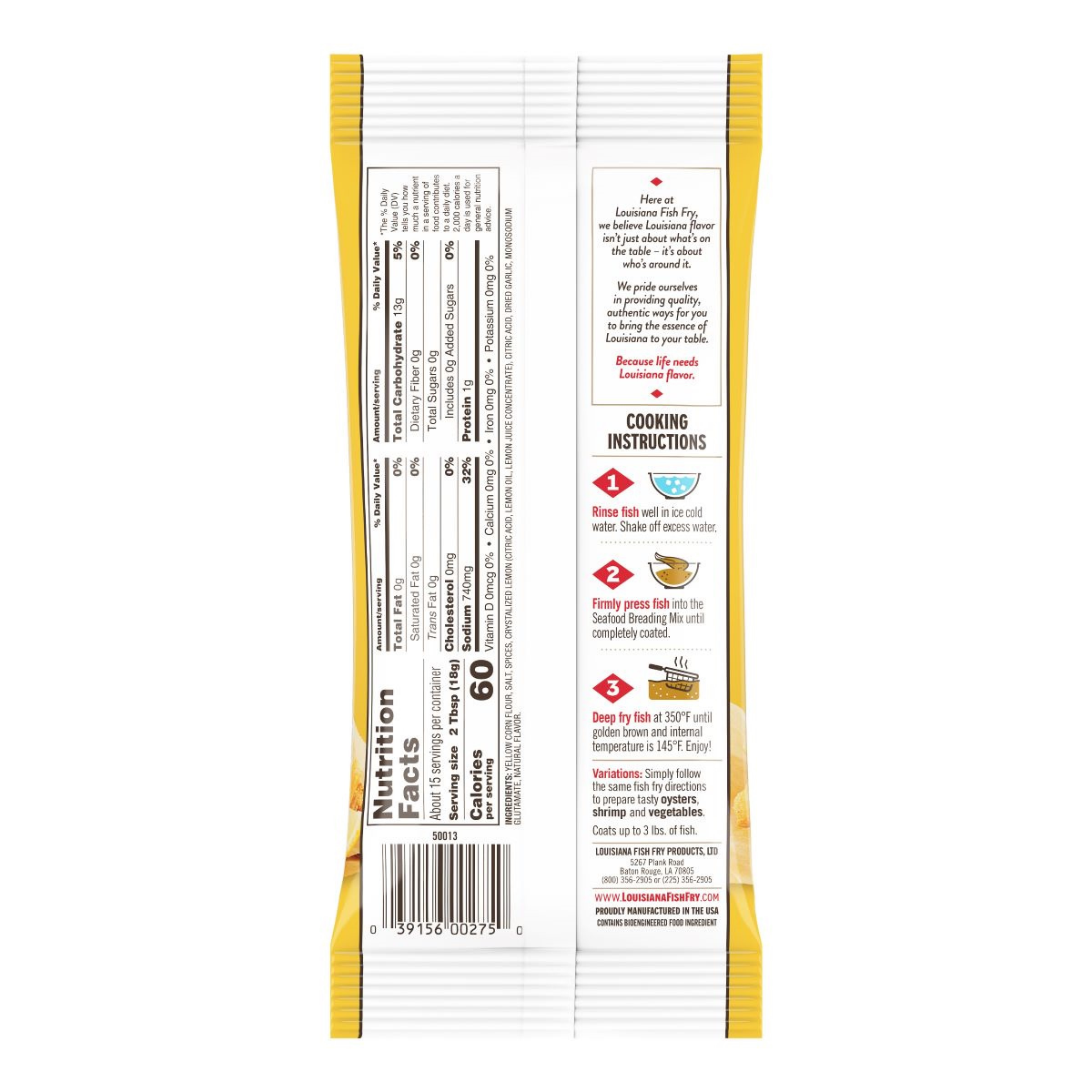 slide 2 of 2, Louisiana Fish Fry Products New Orleans-Style Seafood Breading Mix 10 oz, 10 oz
