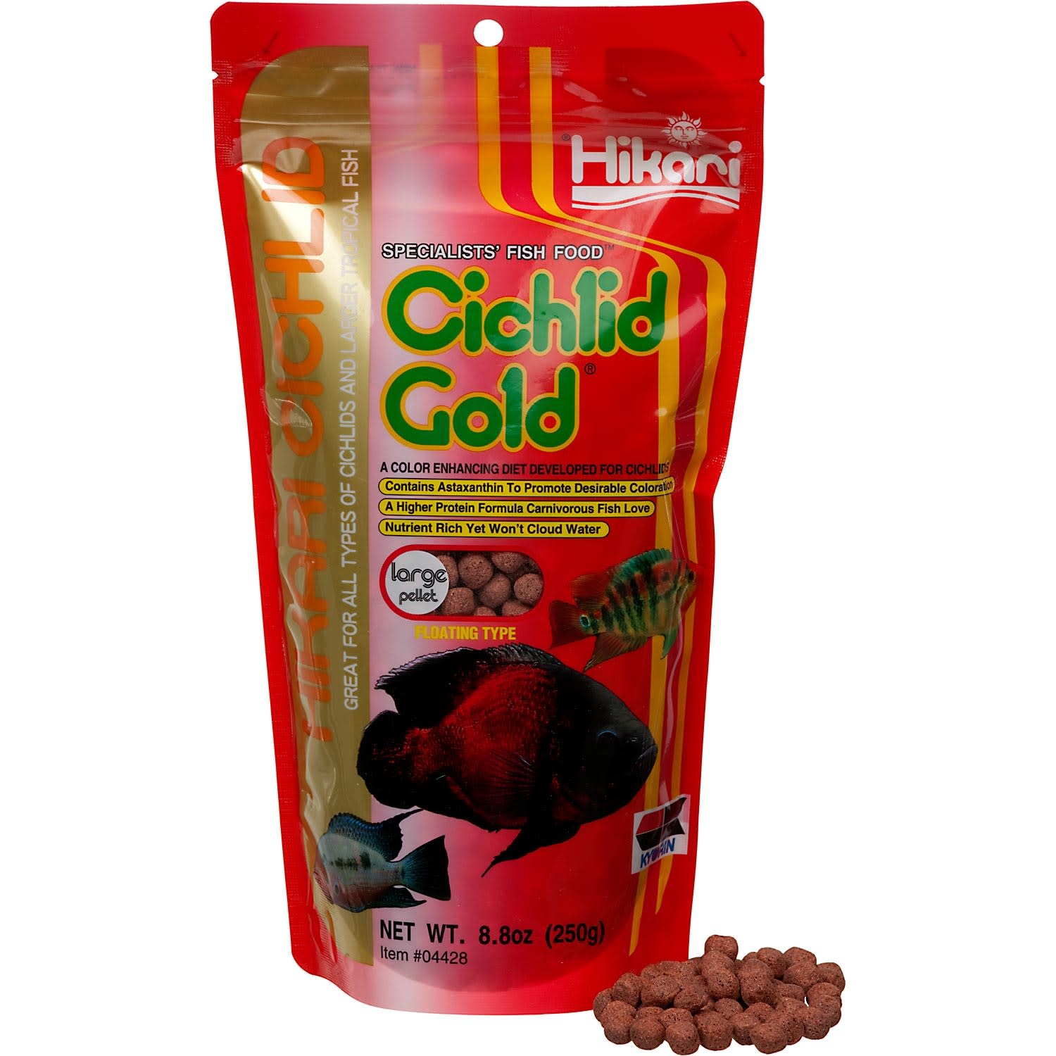 slide 1 of 1, Hikari Cichlid Gold Large Pellets, 8.8 oz