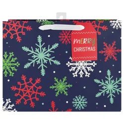Surface Packaging Holiday Gift Bag Snowflakes Merry Christmas