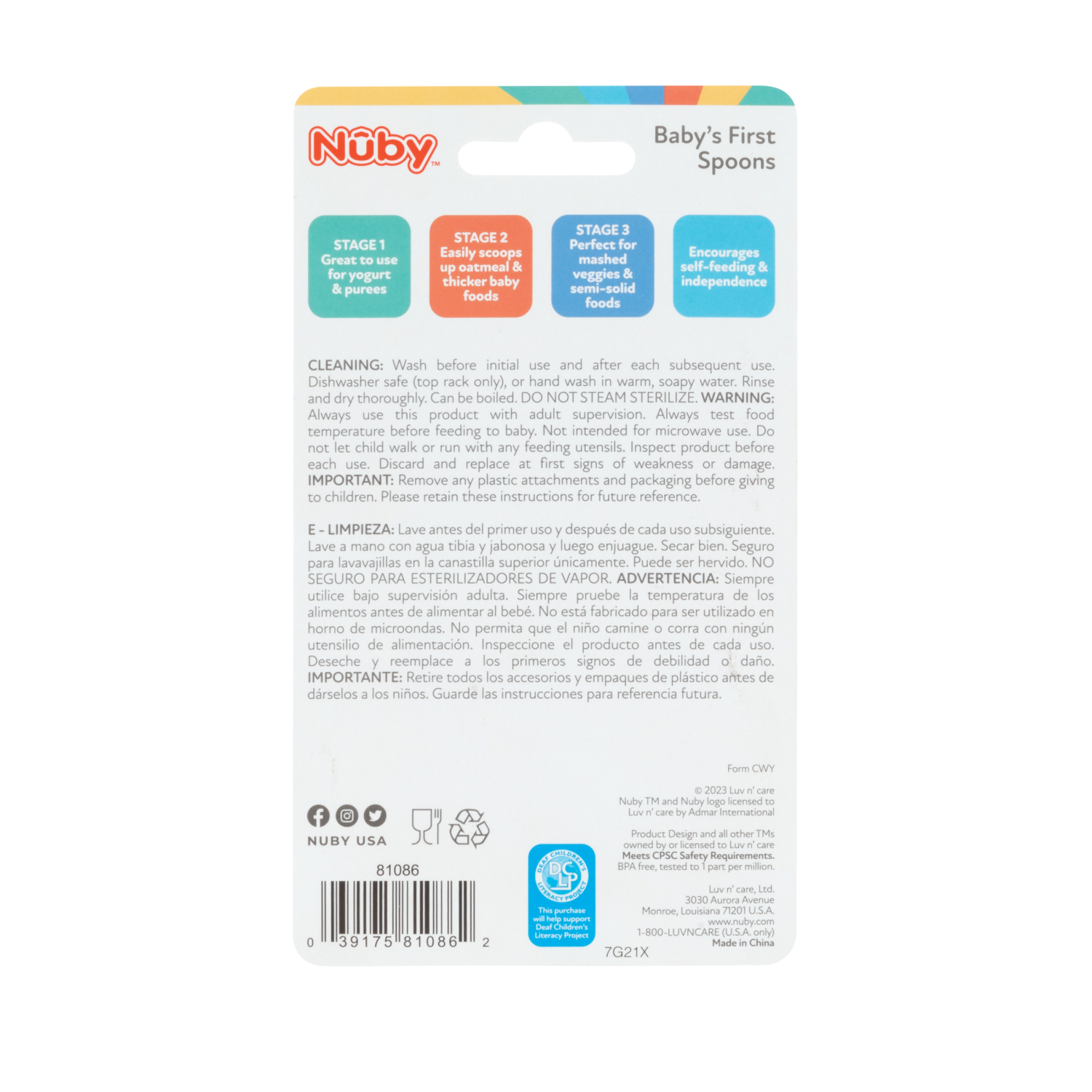 slide 2 of 3, Nuby 3 Stage Silicone Dipping Spoons 3pk., 3 ct