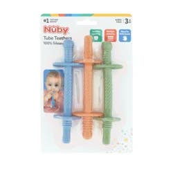 Nuby Silicone Teething Tubes 81182, 3pk