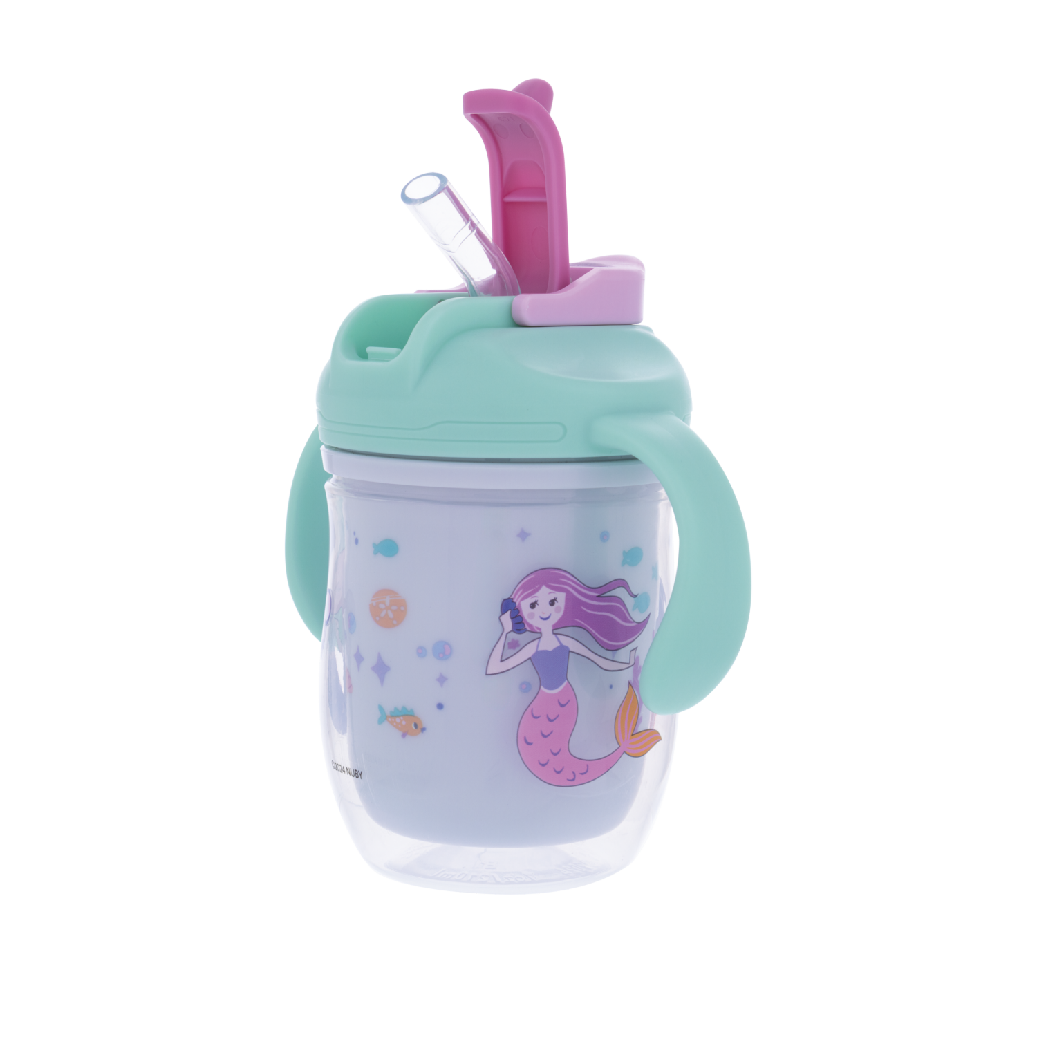slide 2 of 2, Nuby Flip-It 2 Handled Insulated Multi-Function Mermaid Cup, 7oz, 7 oz