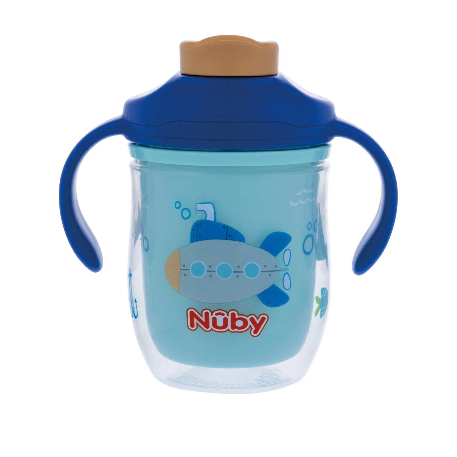 slide 2 of 3, Nuby Flip-It 2 Handled Insulated Multi-Function Submarine Cup, 7oz, 7 oz