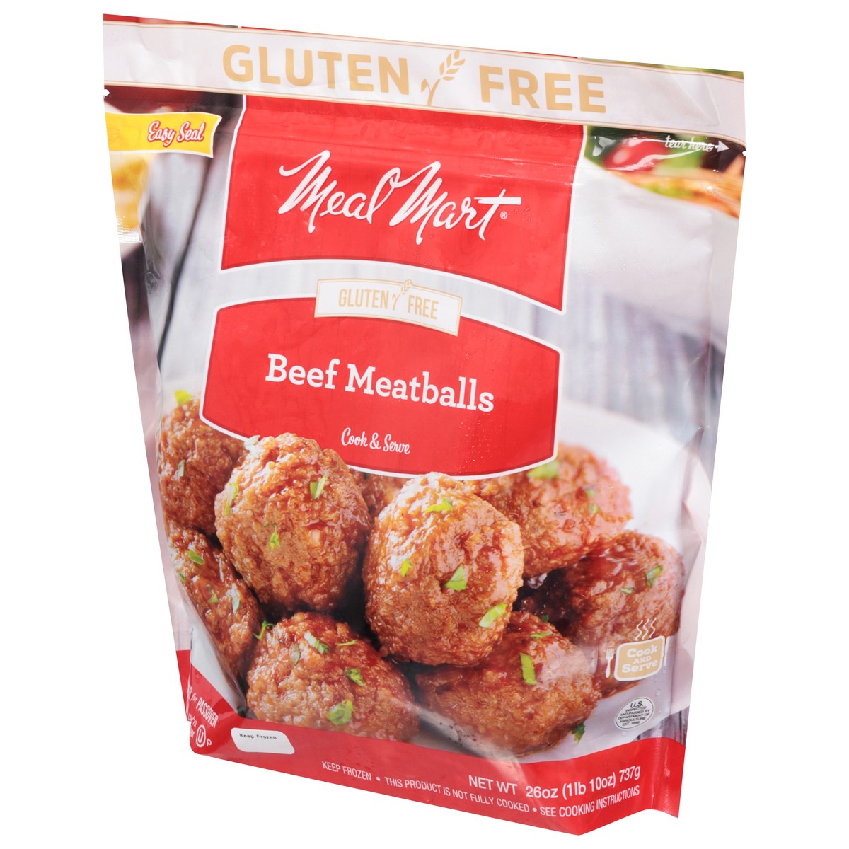 slide 13 of 13, Meal Mart Beef Meatballs 26 oz, 26 oz