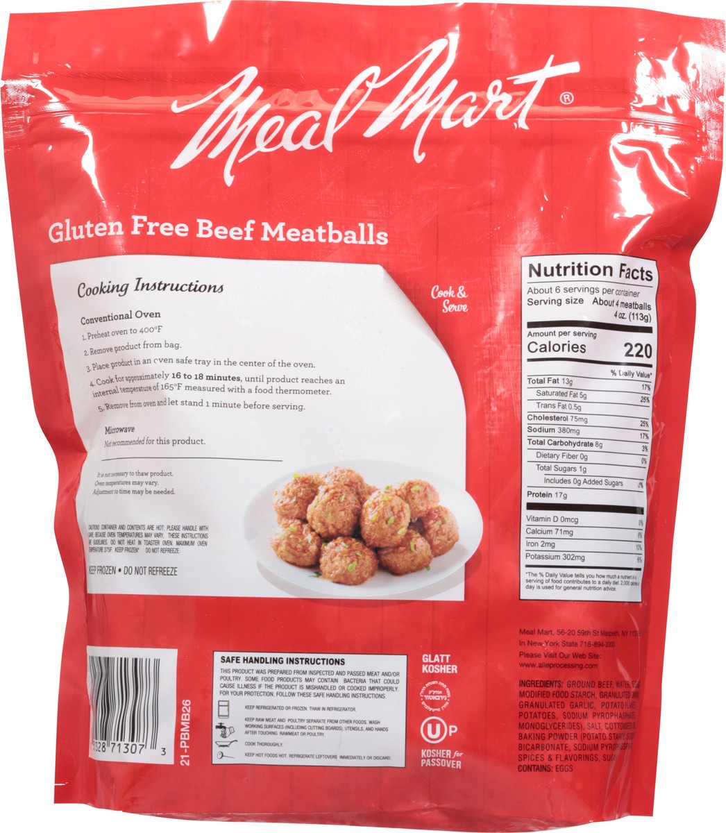 slide 12 of 13, Meal Mart Beef Meatballs 26 oz, 26 oz