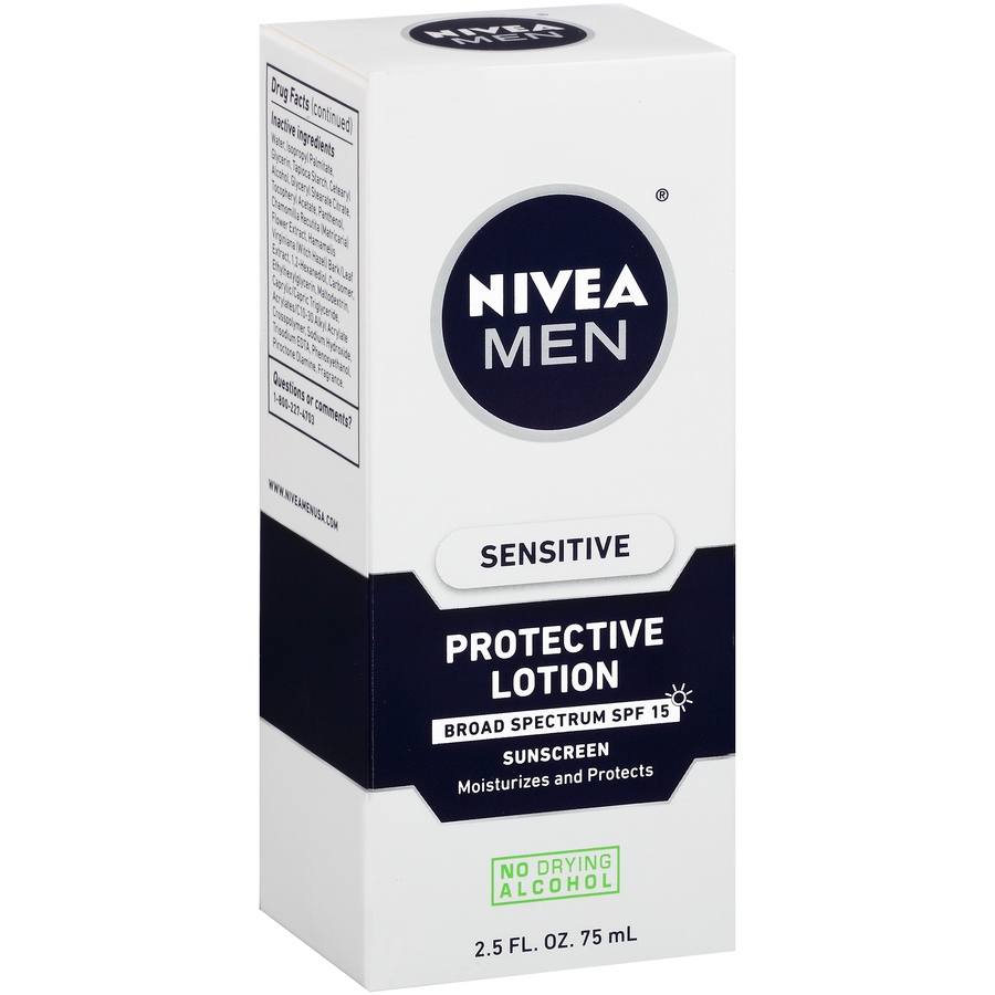 slide 2 of 6, Nivea Sensitive Moisturizer SPF 15 For Men, 2.5 fl oz