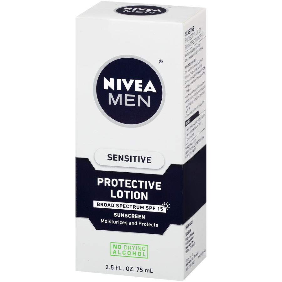 slide 3 of 6, Nivea Sensitive Moisturizer SPF 15 For Men, 2.5 fl oz