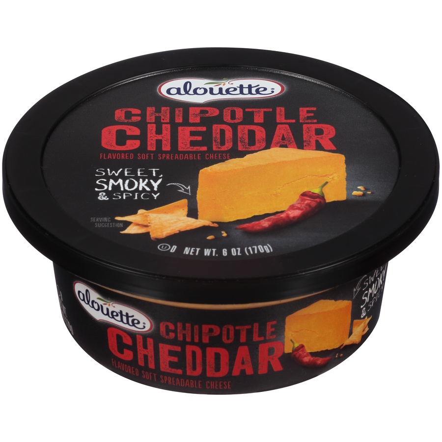 slide 1 of 1, Alouette Chipotle Cheddar Soft Spreadable Cheese, 6 oz