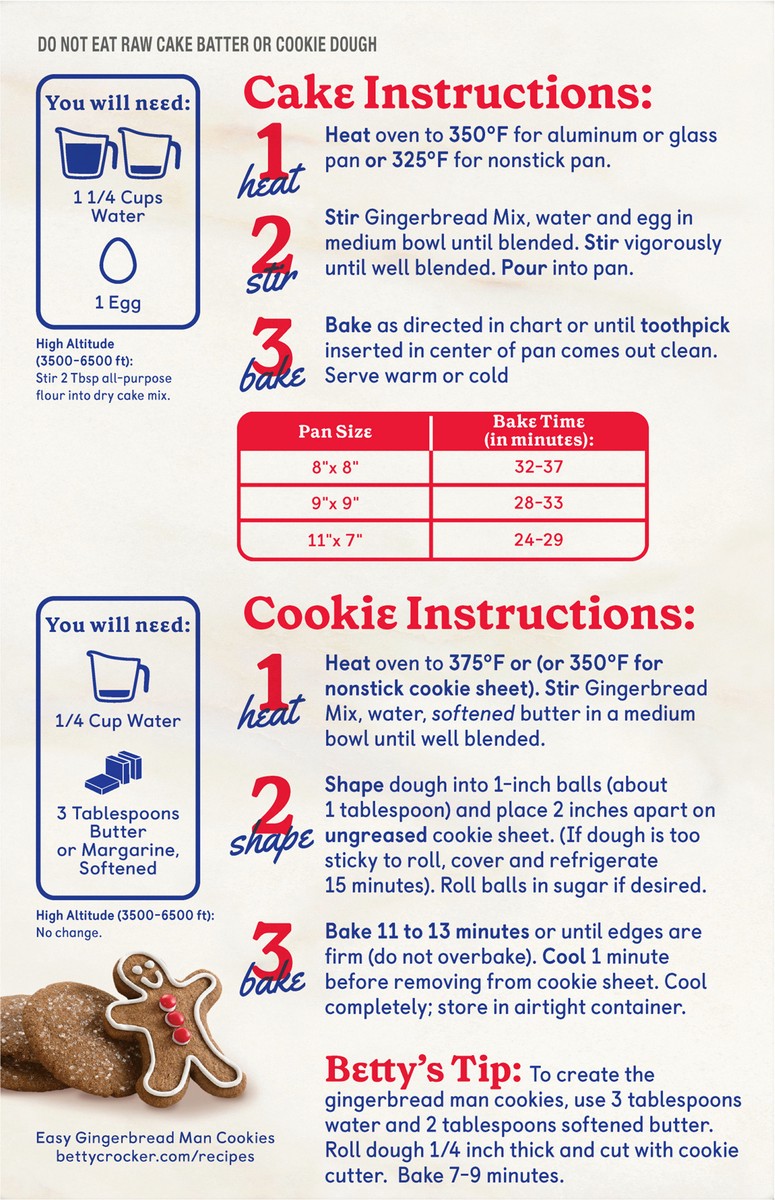 slide 5 of 9, Betty Crocker Gingerbread Cake and Cookie Mix, 14.5 oz., 14.5 oz