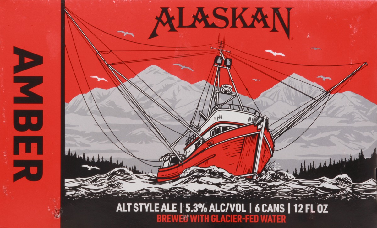slide 5 of 9, Alaskan Amber Alt Style Ale Beer 6-12 fl oz Cans, 6 ct; 12 oz