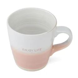 Pfaltzgraff Mug Ombre Pink Enjoy Life 16oz