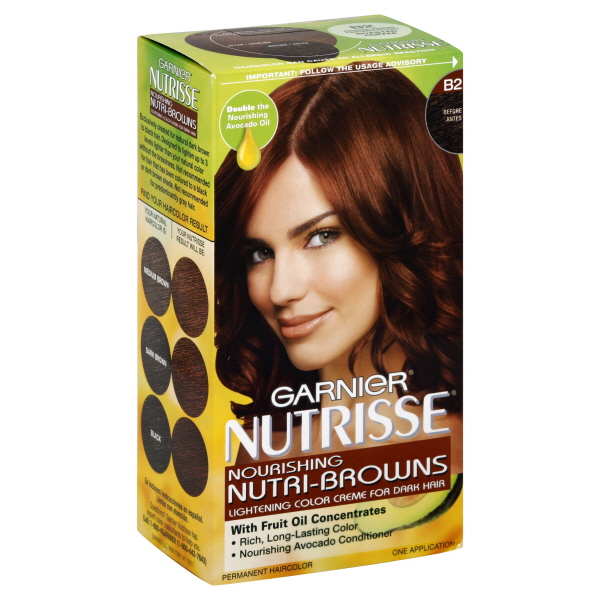 slide 1 of 1, Garnier Nutrisse Ultra Hair Color, B2 Reddish Brown, 1 ct