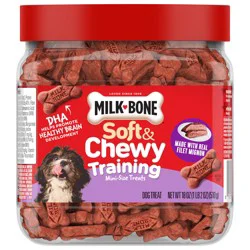Milk-Bone Soft & Chewy Mini Dog Training Treats Made With Real Filet Mignon, 18 oz Bag