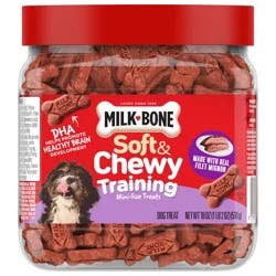 Milk-Bone Soft & Chewy Mini Dog Training Treats Made With Real Filet Mignon, 18 oz Bag