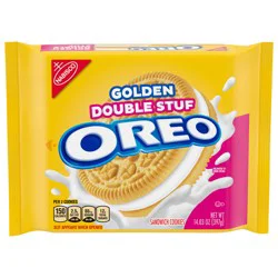OREO Double Stuf Golden Sandwich Cookies, 14.03 oz