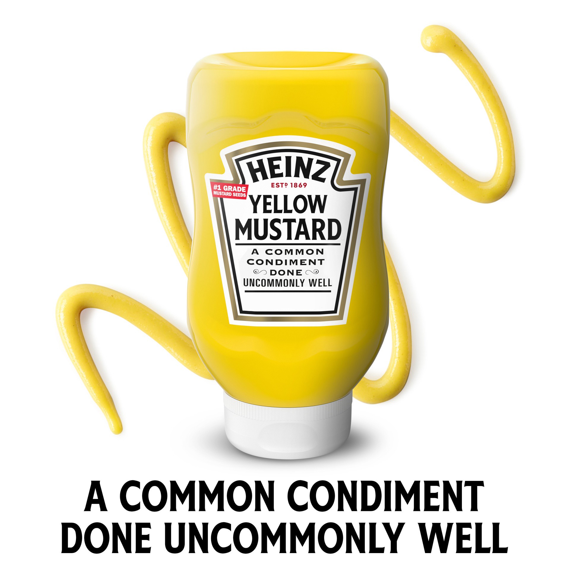 slide 10 of 13, Heinz Yellow Mustard, 20 oz Bottle, 20 oz