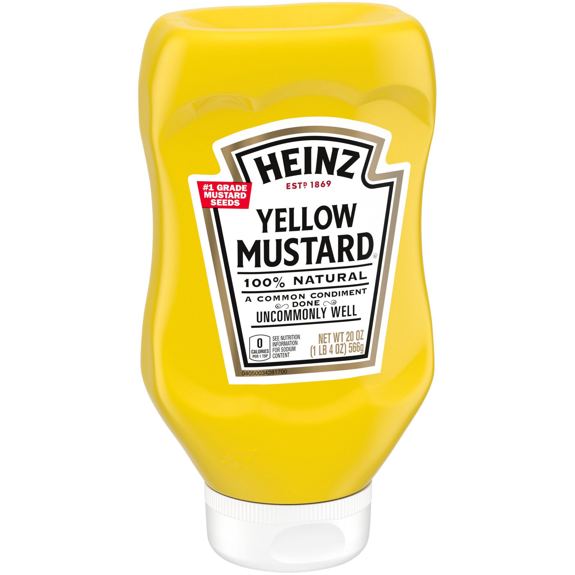 slide 3 of 13, Heinz Yellow Mustard, 20 oz Bottle, 20 oz