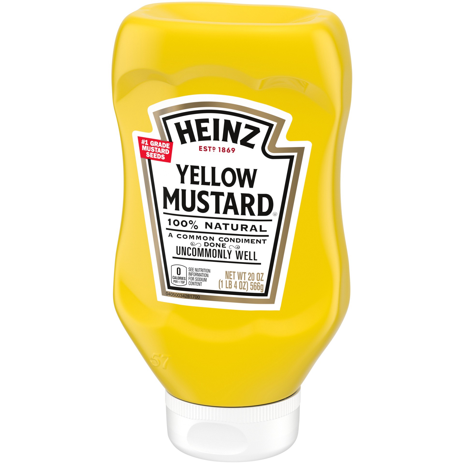 slide 12 of 13, Heinz Yellow Mustard, 20 oz Bottle, 20 oz
