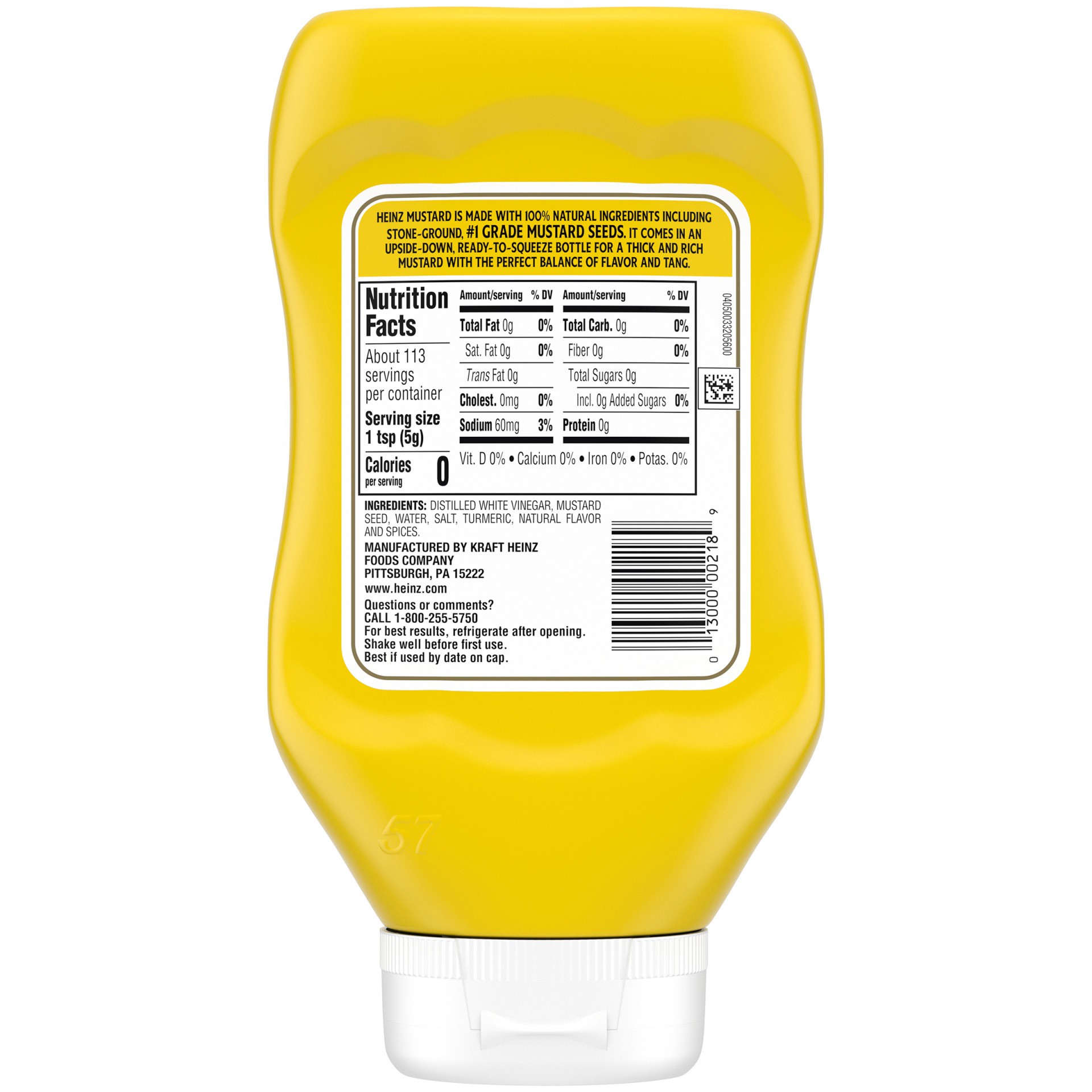slide 6 of 13, Heinz Yellow Mustard, 20 oz Bottle, 20 oz
