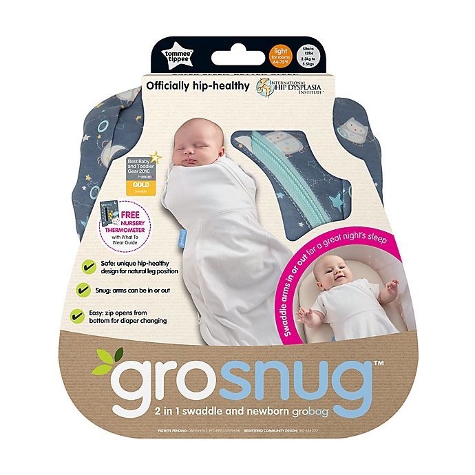 slide 2 of 10, Tommee Tippee Newborn Ollie the Owl Grosnug 2-in-1 Swaddle - Blue, 1 ct