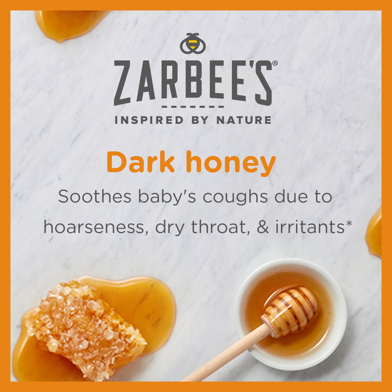 slide 3 of 5, Zarbee's Naturals Soothing Baby Cough Syrup, Drug & Alcohol-Free Toddler Cough Relief with Dark Honey, Natural Peach and Honey Flavor, 2 Fl Oz, 2 fl oz