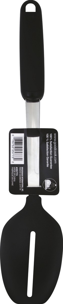 slide 3 of 3, Good Cook Euroll Black Slot Spoon, 1 ct