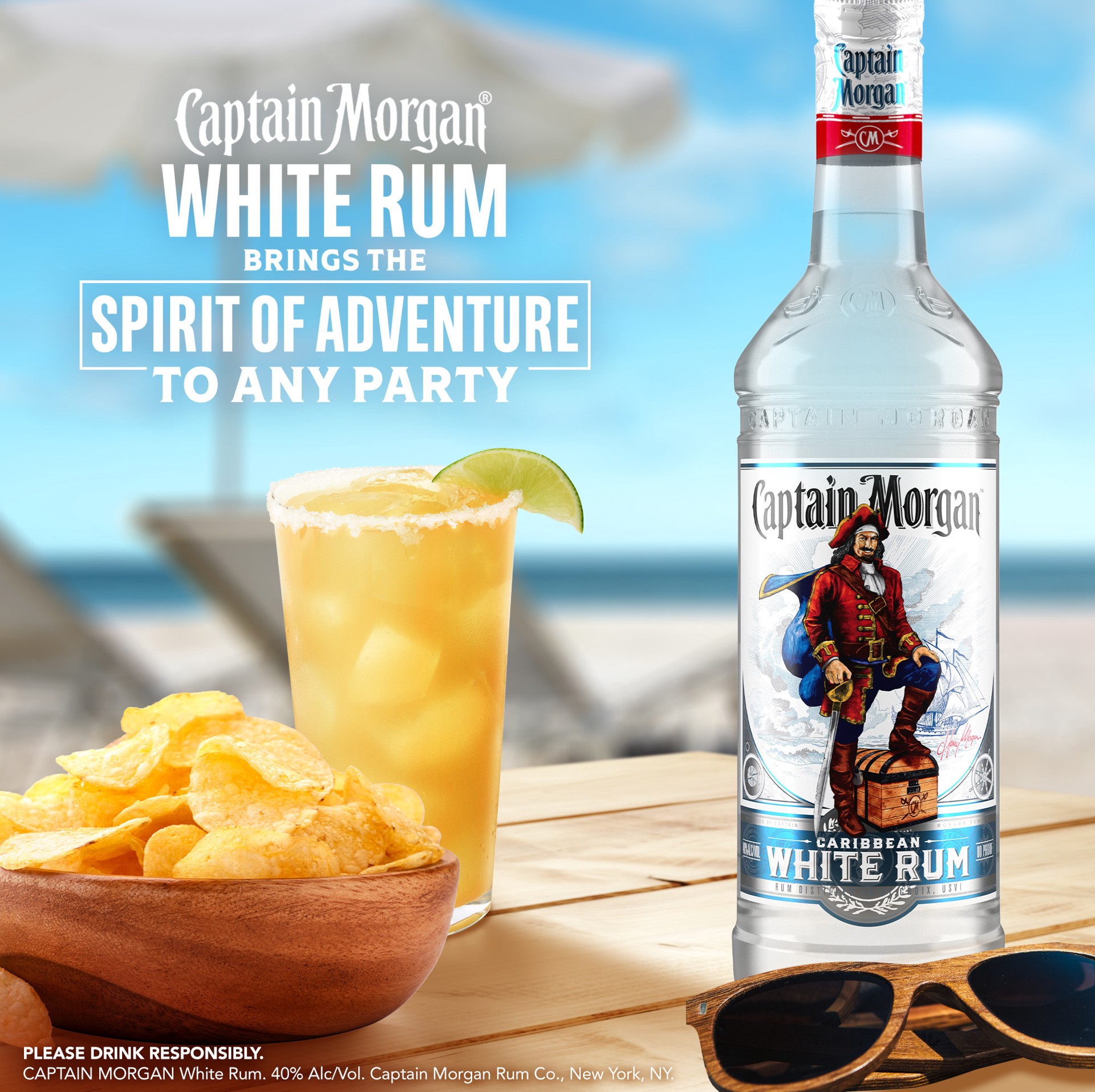 slide 6 of 8, Captain Morgan White Rum, 50 mL, 50 ml