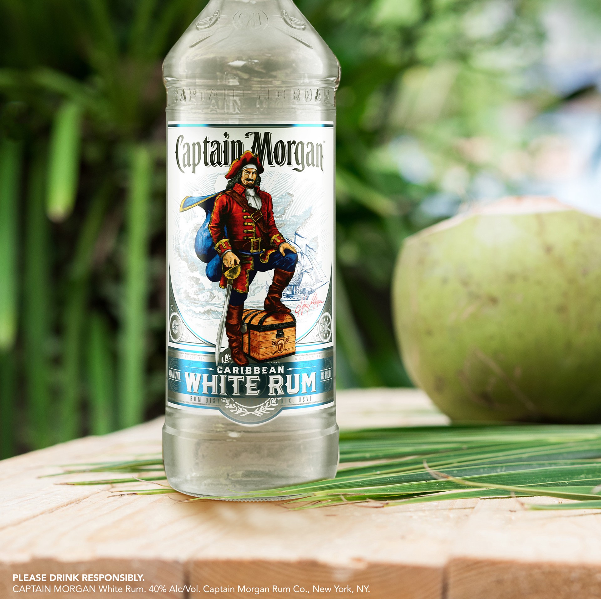 slide 7 of 8, Captain Morgan White Rum, 50 mL, 50 ml